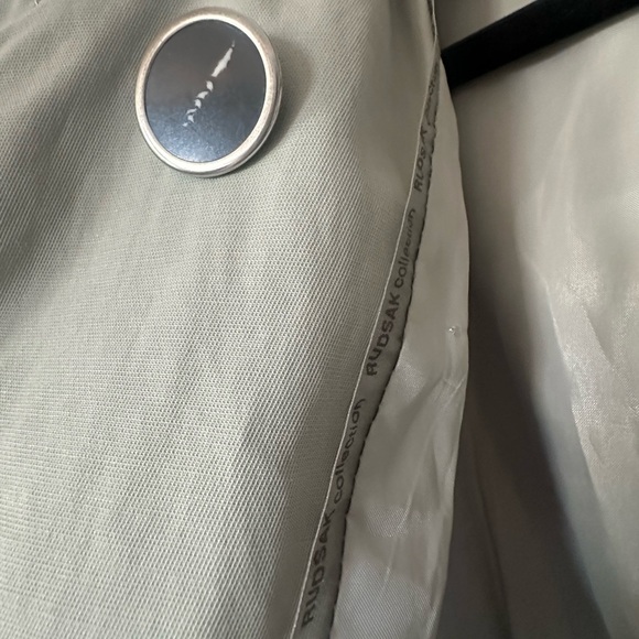 RUDSAK Women's Vintage Rare Sea Moss Green Trench Coat | M - Picture 7 of 14